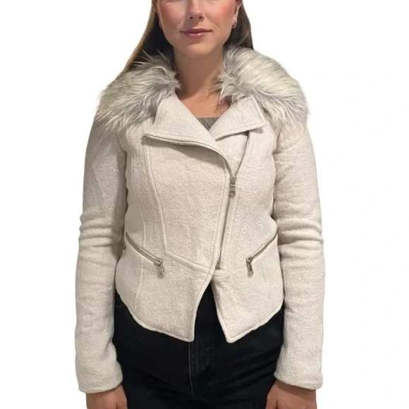 Ann Taylor Luxurious Cream Wool Blend Jacket - Picture 2 of 8